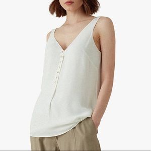 Karen Millen V Neck Tank with Popover Buttons